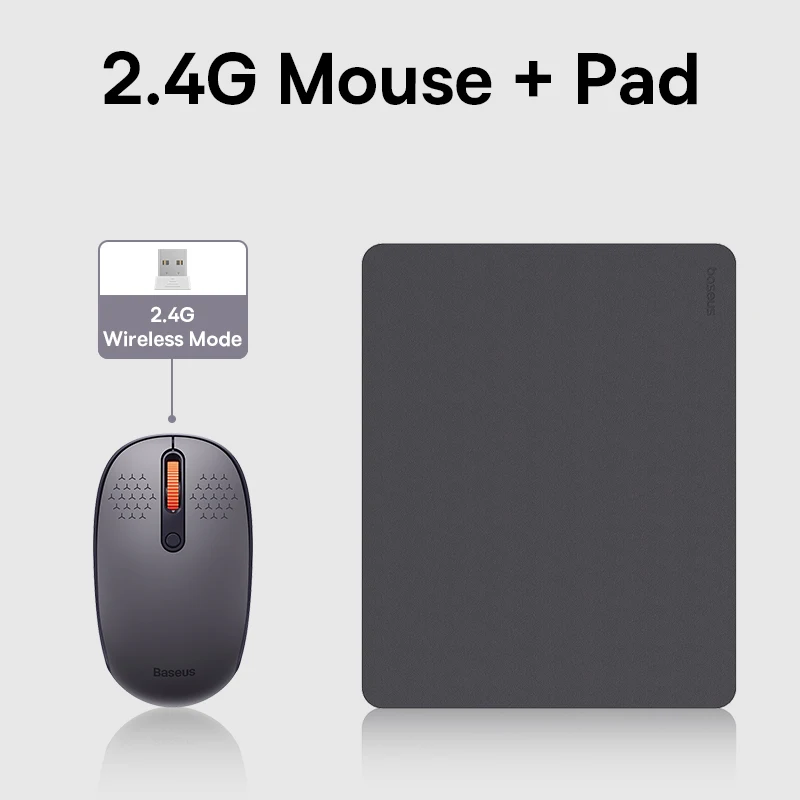Baseus Mouse Bluetooth Wireless Computer Keyboard and Mouse Combo with 2.4GHz USB Nano Receiver for PC MacBook Tablet Laptop - Imagem 14